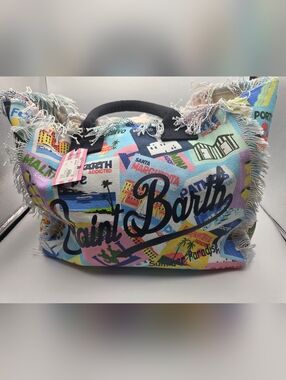 NWT MC2 SAINT BARTH WOMAN VANITY BAG 02726F MULTICOLOR